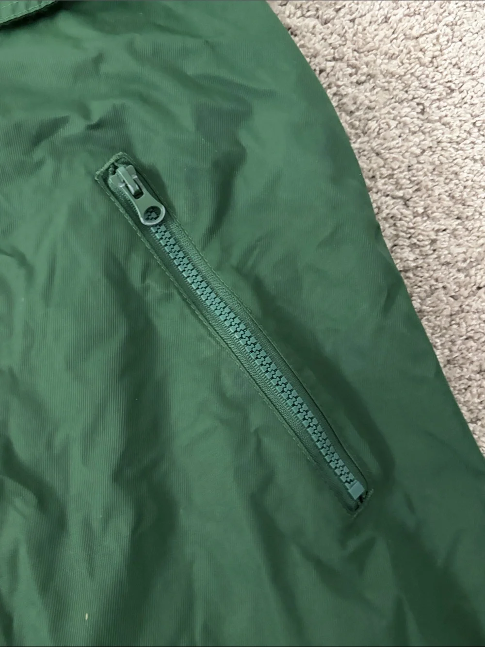 Kids Green Hooded Swim parka - Zip Front